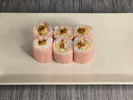 21. Hosomaki: Papier sojowy, kurczak w panko, togarashi